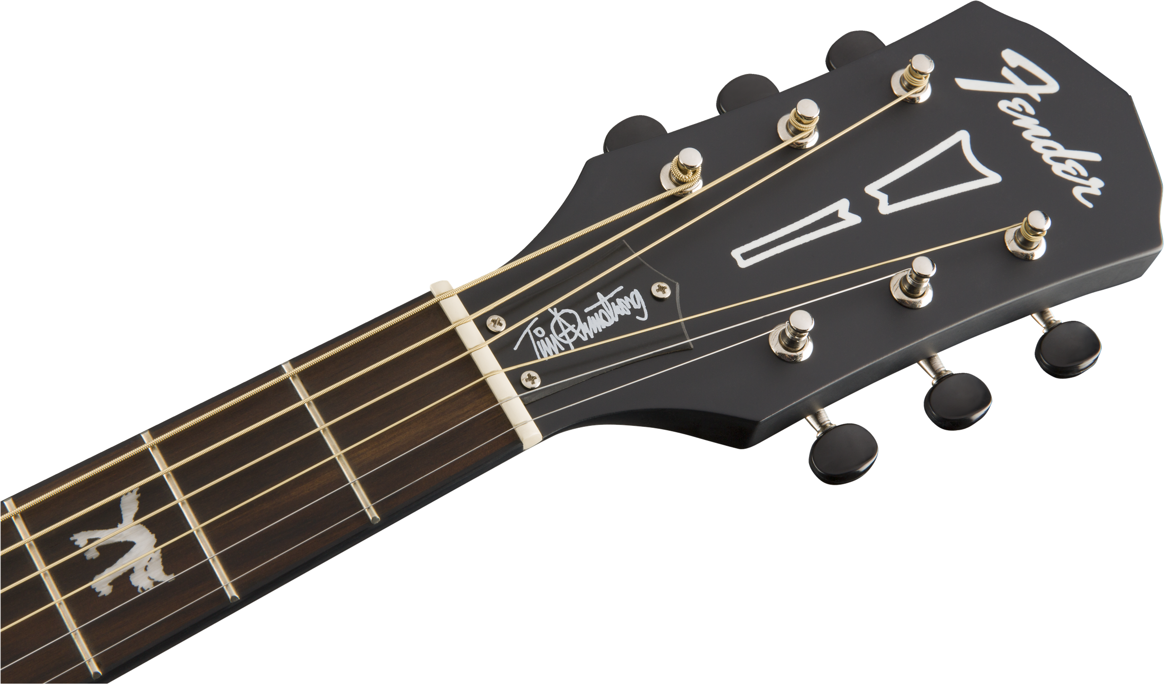 Fender Tim Armstrong Hellcat Epicea Acajou Wal - Checkerboard White/black - Guitare Electro Acoustique - Variation 4