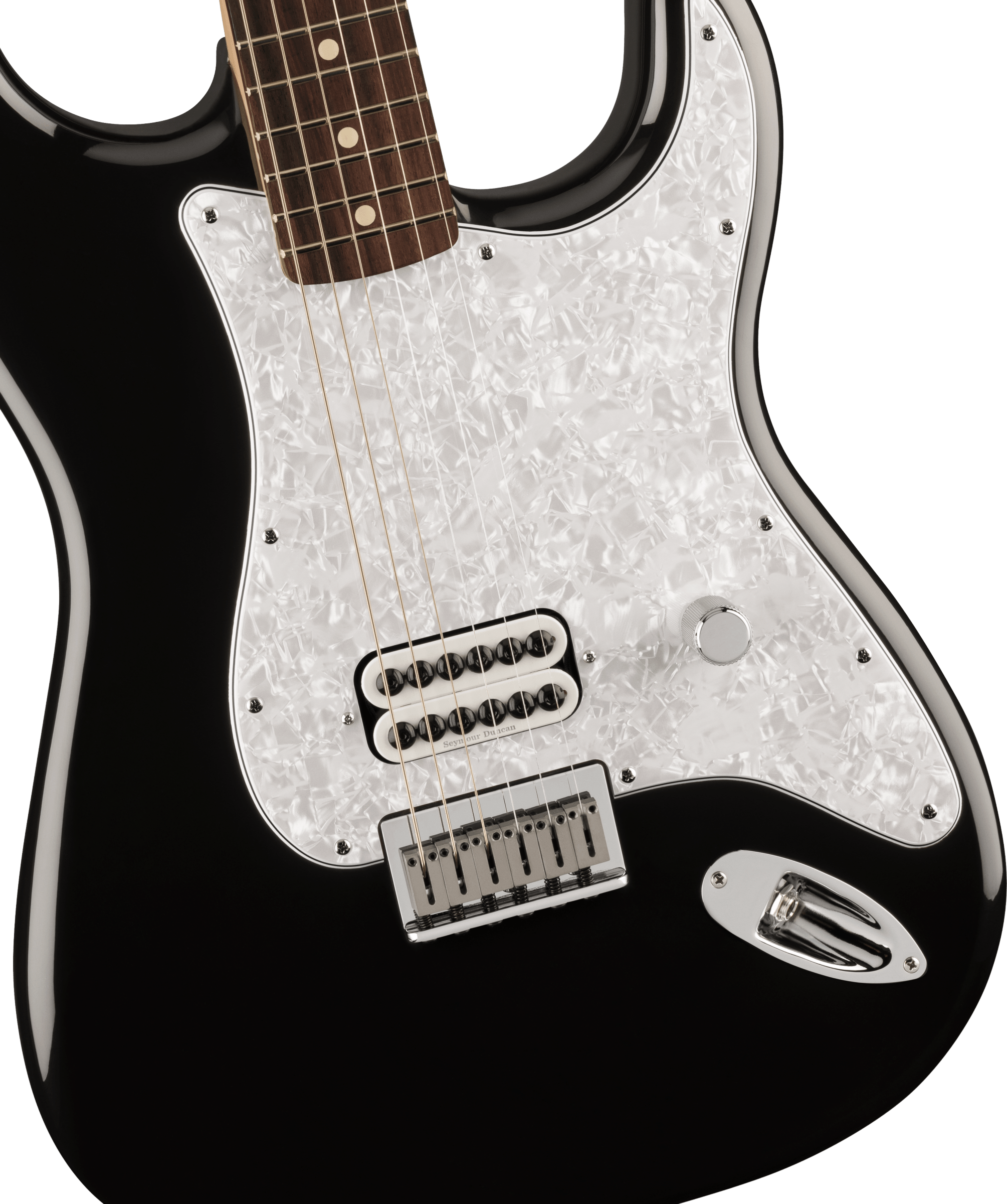 Fender Tom Delonge Ltd Mex Signature 1h Ht Rw - Black - Guitare Électrique Forme Str - Variation 2