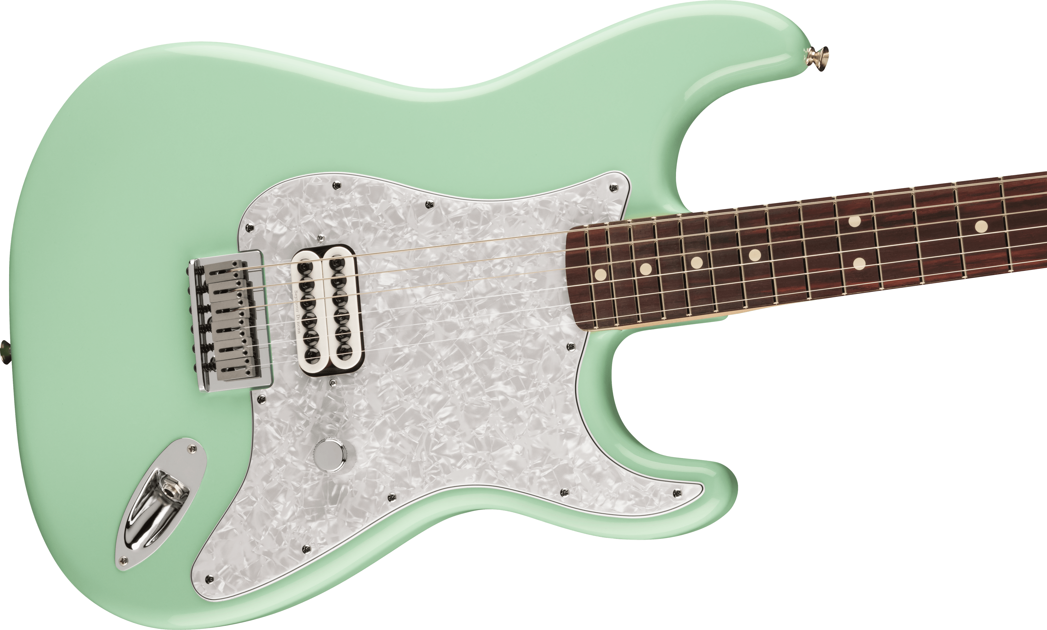 Fender Tom Delonge Ltd Mex Signature 1h Ht Rw - Surf Green - Guitare Électrique Forme Str - Variation 3