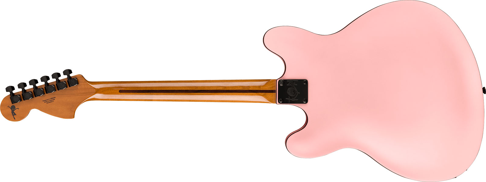Fender Tom Delonge Starcaster Signature 1h Seymour Duncan Ht Rw - Satin Shell Pink - Guitare Électrique 1/2 Caisse - Variation 1