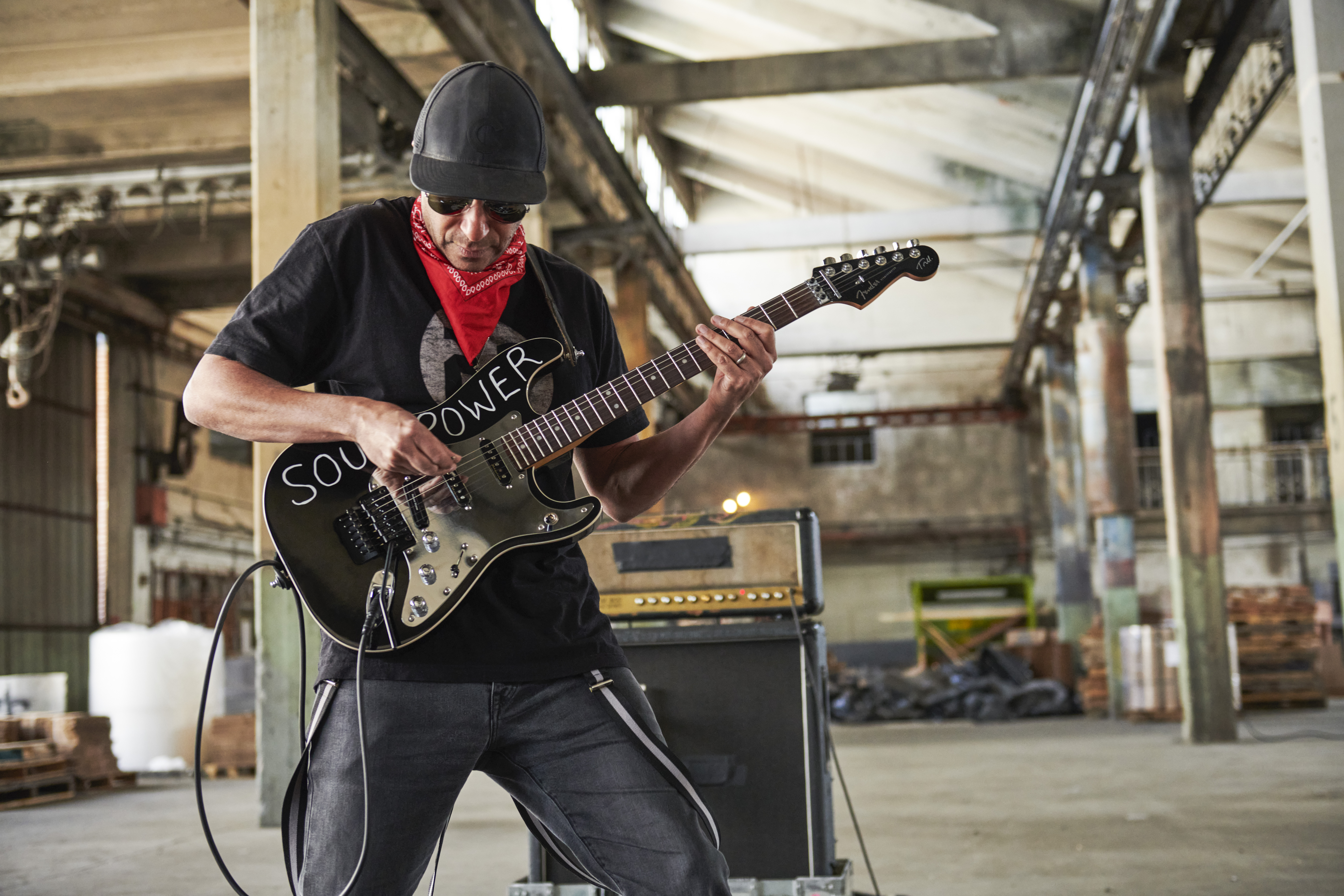 Fender Tom Morello Strat Mex Signature Hss Fr Rw - Black - Guitare Électrique Forme Str - Variation 7