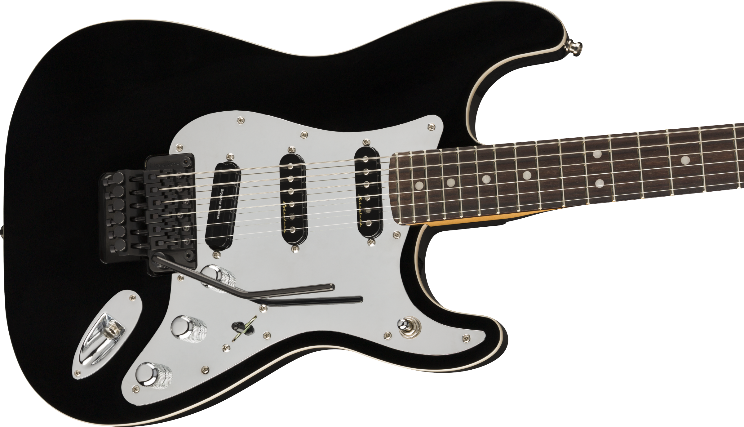 Fender Tom Morello Strat Mex Signature Hss Fr Rw - Black - Guitare Électrique Forme Str - Variation 2