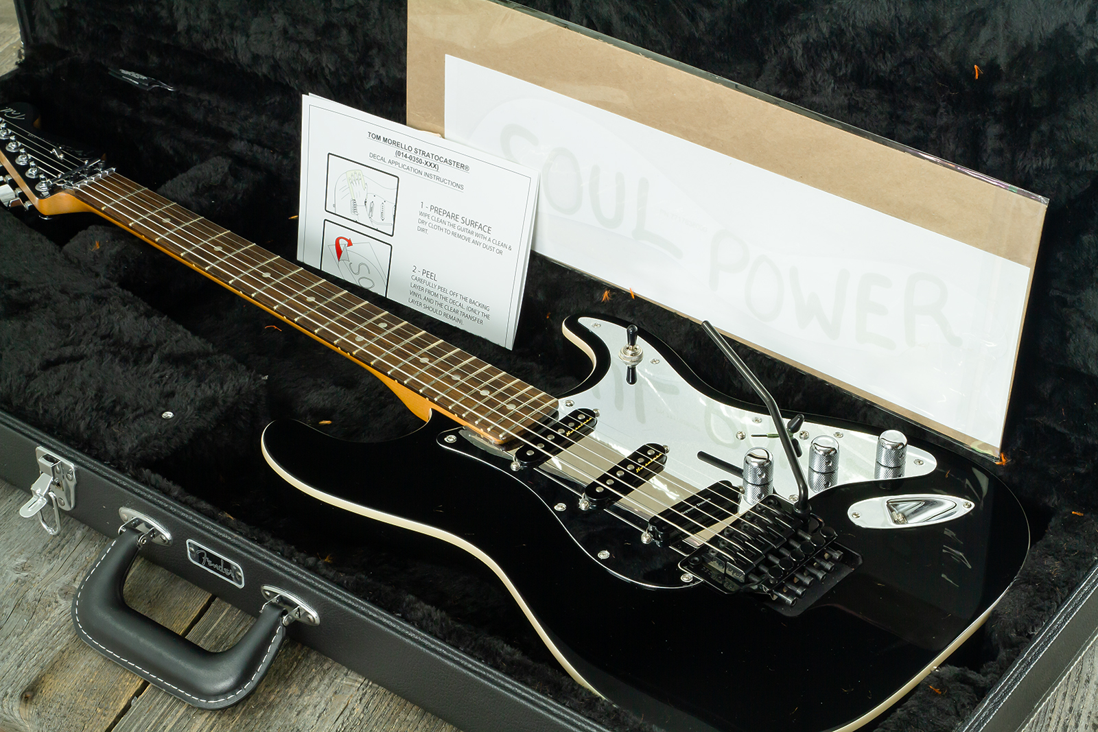 Fender Tom Morello Strat Mex Signature Hss Fr Rw #mx22308 - Black - Guitare Électrique Forme Str - Variation 14
