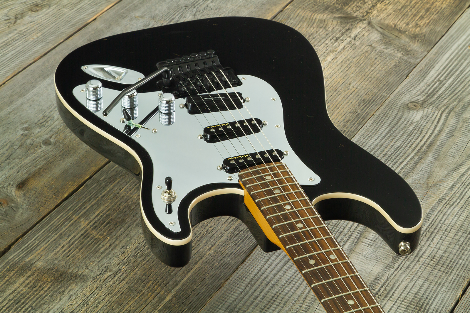 Fender Tom Morello Strat Mex Signature Hss Fr Rw #mx22308 - Black - Guitare Électrique Forme Str - Variation 2