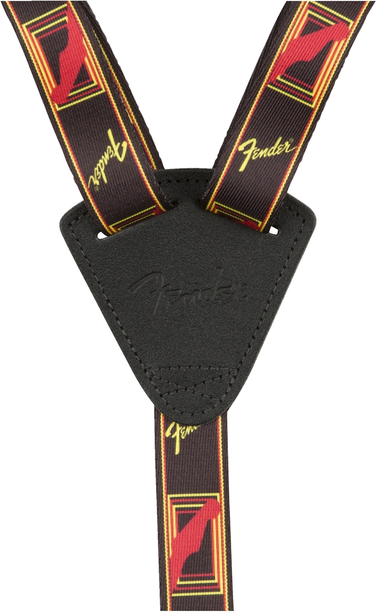Fender Ukulele Strap Black / Yellow / Red Sangle ukulele & mandoline