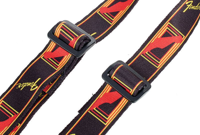 Fender Ukulele Strap Black / Yellow / Red Sangle ukulele & mandoline