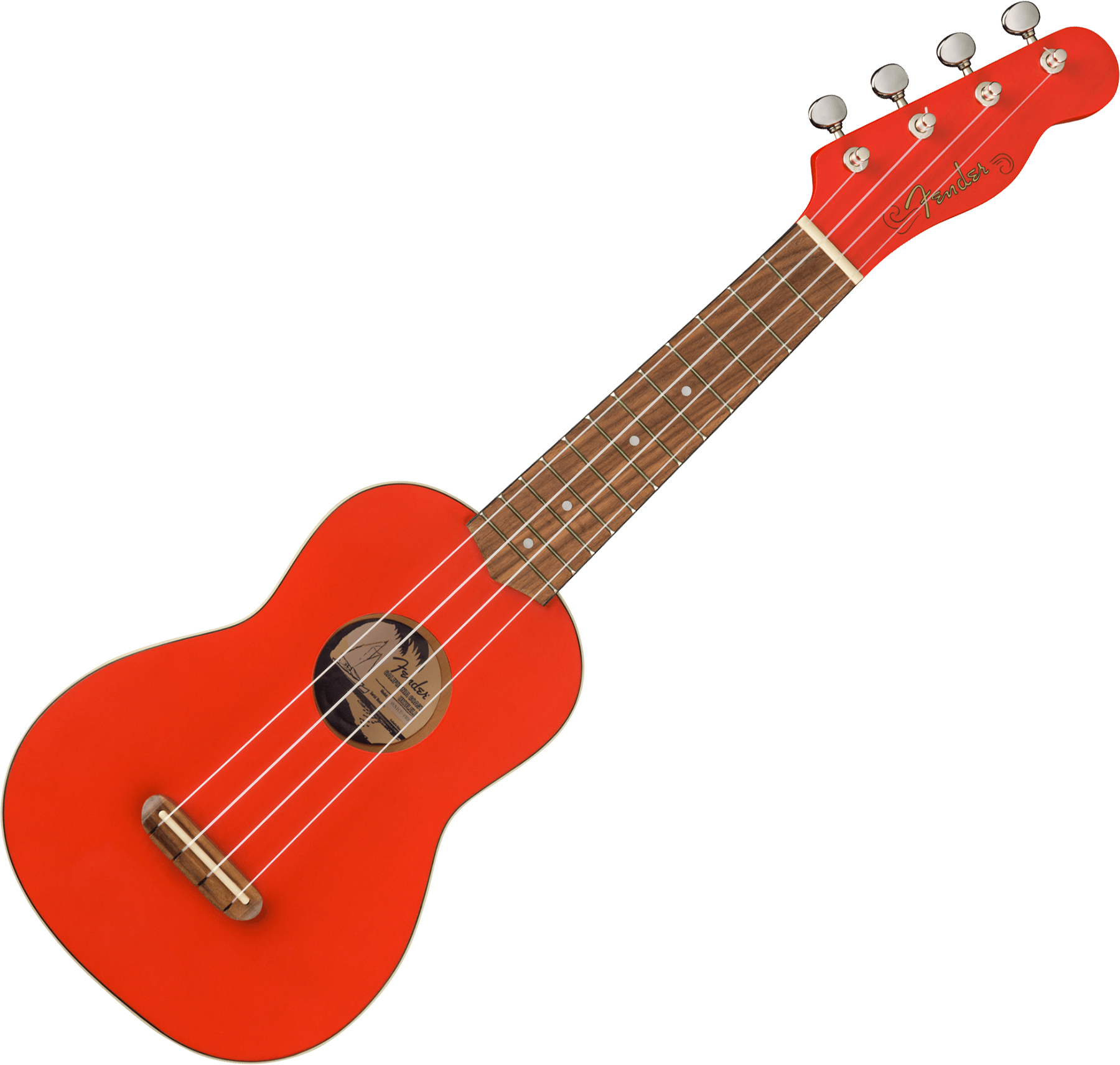 Fender Venice Soprano Uke California Coast Fsr Ltd Nato Wal - Fiesta Red - UkulÉlÉ - Variation 1