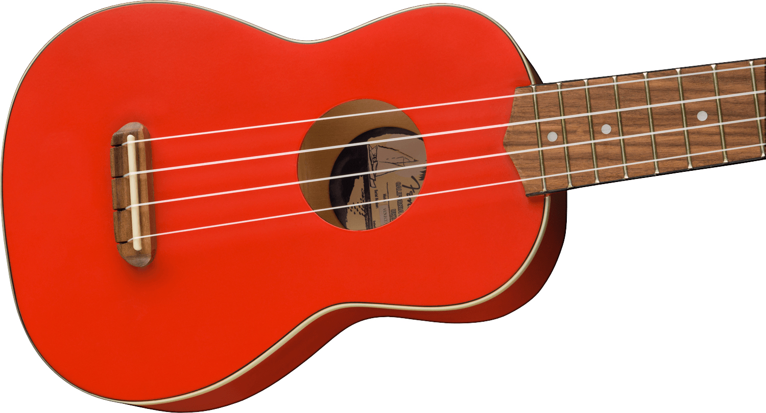 Fender Venice Soprano Uke California Coast Fsr Ltd Nato Wal - Fiesta Red - UkulÉlÉ - Variation 2