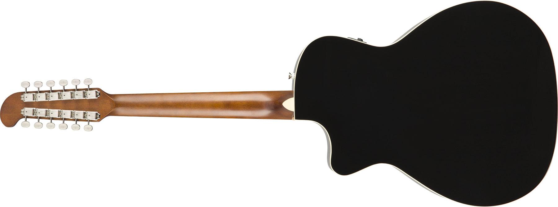Fender Villager 12-string Dreadnought Cw 12c Epicea Acajou Wal - Black - Guitare Electro Acoustique - Variation 1