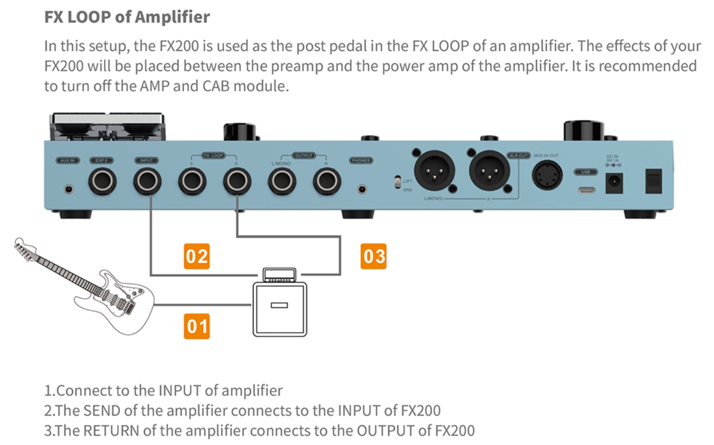 Flamma Fx200b (rechargeable Battery) Guitar Multi Effects Nebula Green - Multi Effet Guitare Électrique - Variation 5