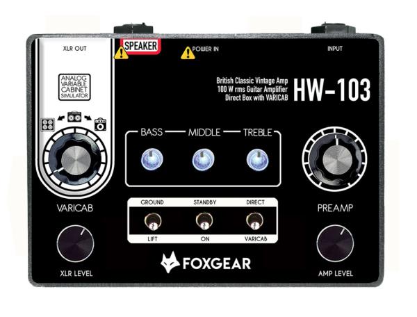 Ampli guitare électrique tête / pédale Foxgear HW-103 Miniamp