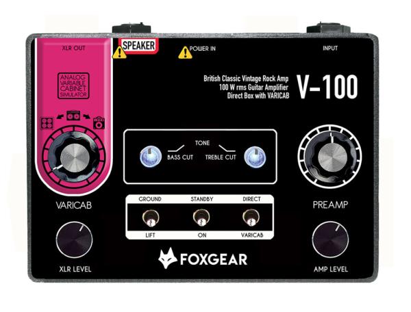 Ampli guitare électrique tête / pédale Foxgear V-100 Miniamp