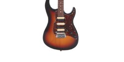 Guitare électrique forme str Fret king Super-Matic HSH (RW) - Sunburst