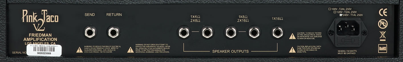 Friedman Amplification Pink Taco V2 Head 20w El84 Black - Ampli Guitare Électrique TÊte / PÉdale - Variation 3