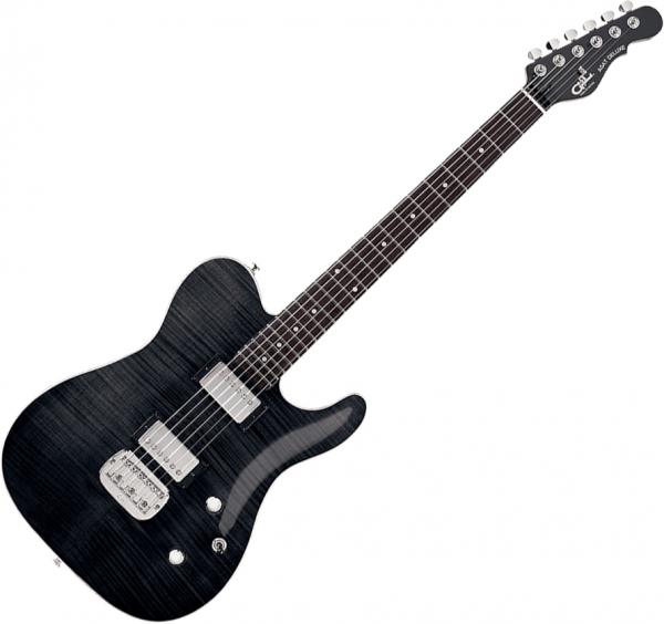 Guitare électrique solid body G&l ASAT Deluxe Carved Top Tribute - Trans black