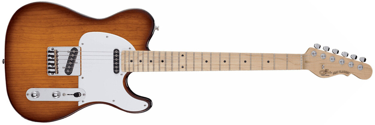 G&l Asat Classic Tribute Mn - Tobacco Sunburst - Guitare Électrique Forme Tel - Main picture