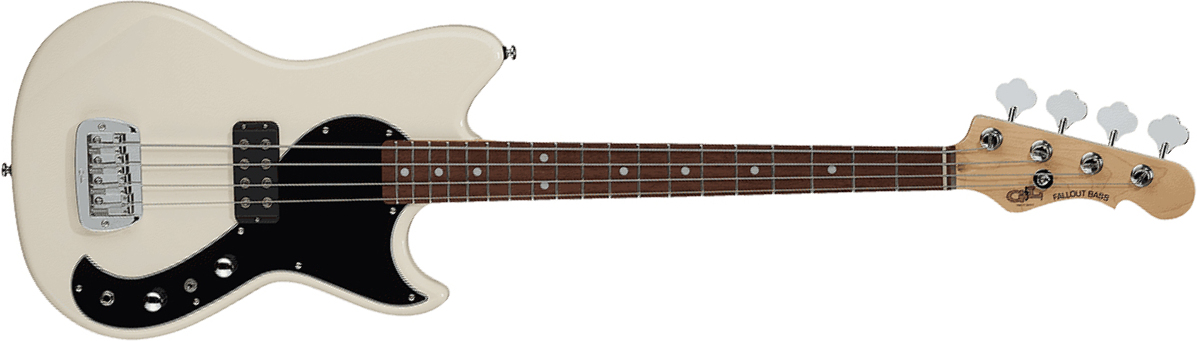 G&l Fallout Shortscale Bass Tribute Jat - Olympic White - Basse Électrique Solid Body - Main picture