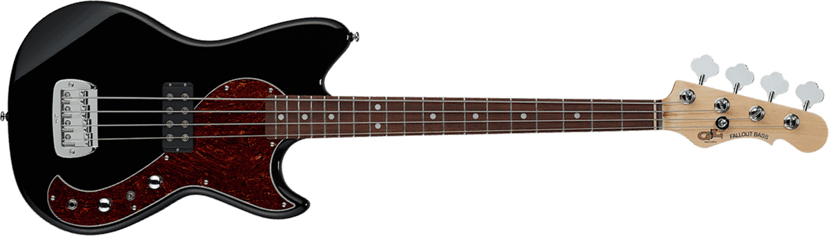 G&l Fallout Shortscale Bass Tribute Jat - Jet Black - Basse Électrique Solid Body - Main picture