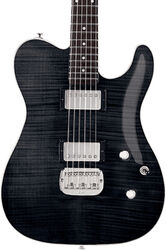 Guitare électrique forme tel G&l ASAT Deluxe Carved Top Tribute - Trans black
