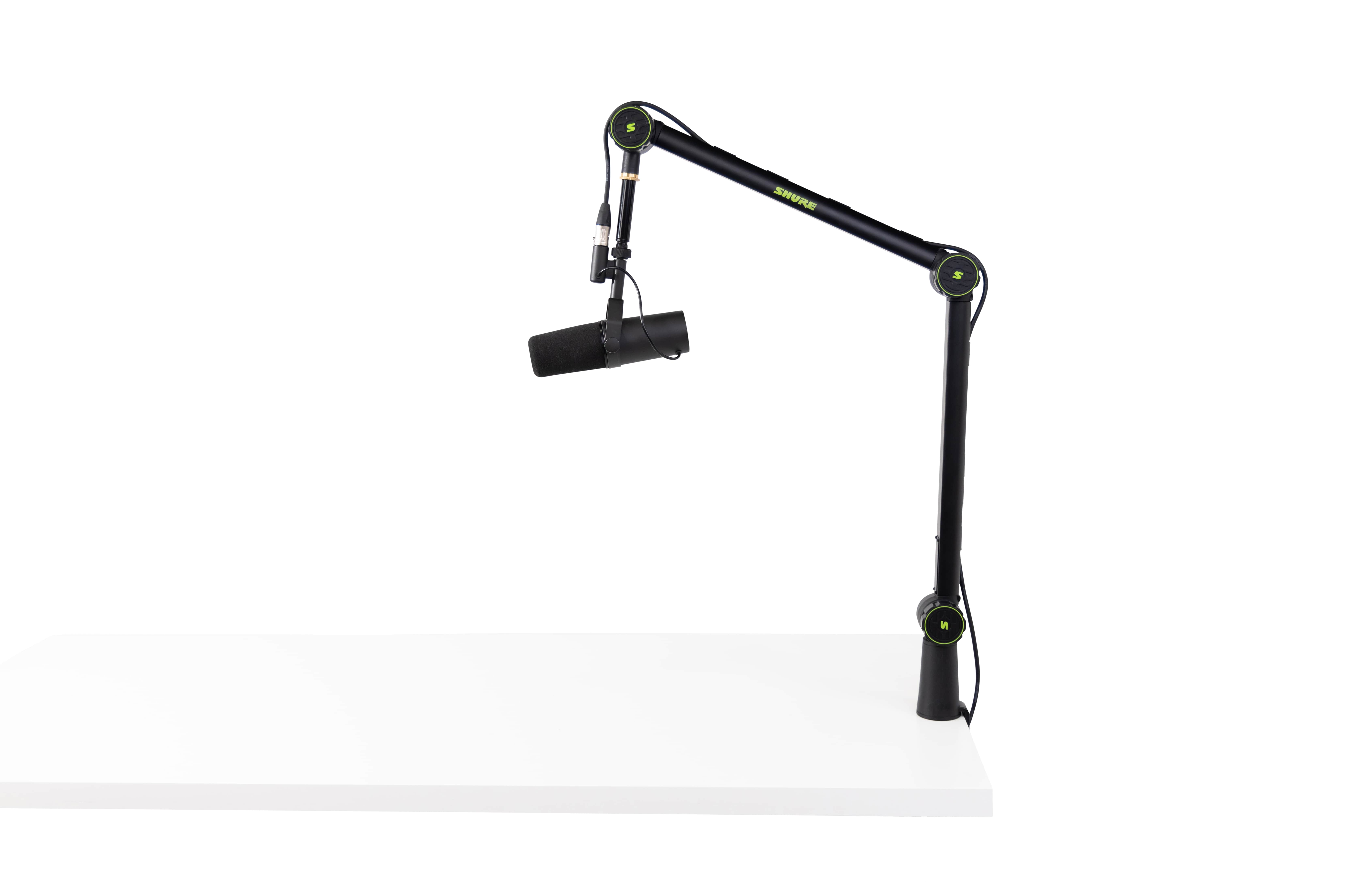 Bras Microphone Articulé Noir - 1,50 M Avec Pince De Table Et Câble XLR 4,7 M Pour Podcast, Studio