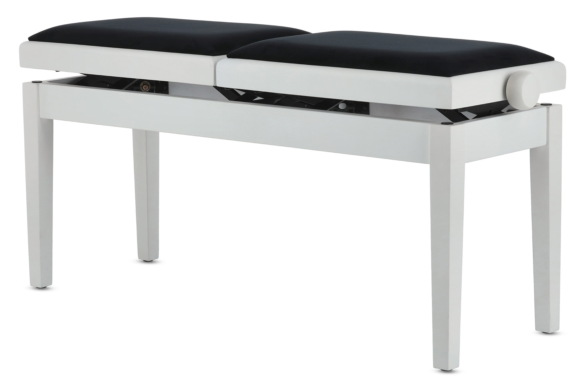 Gewa Banquette Piano Deluxe Double Blanc Mat - Banquette Clavier - Variation 2