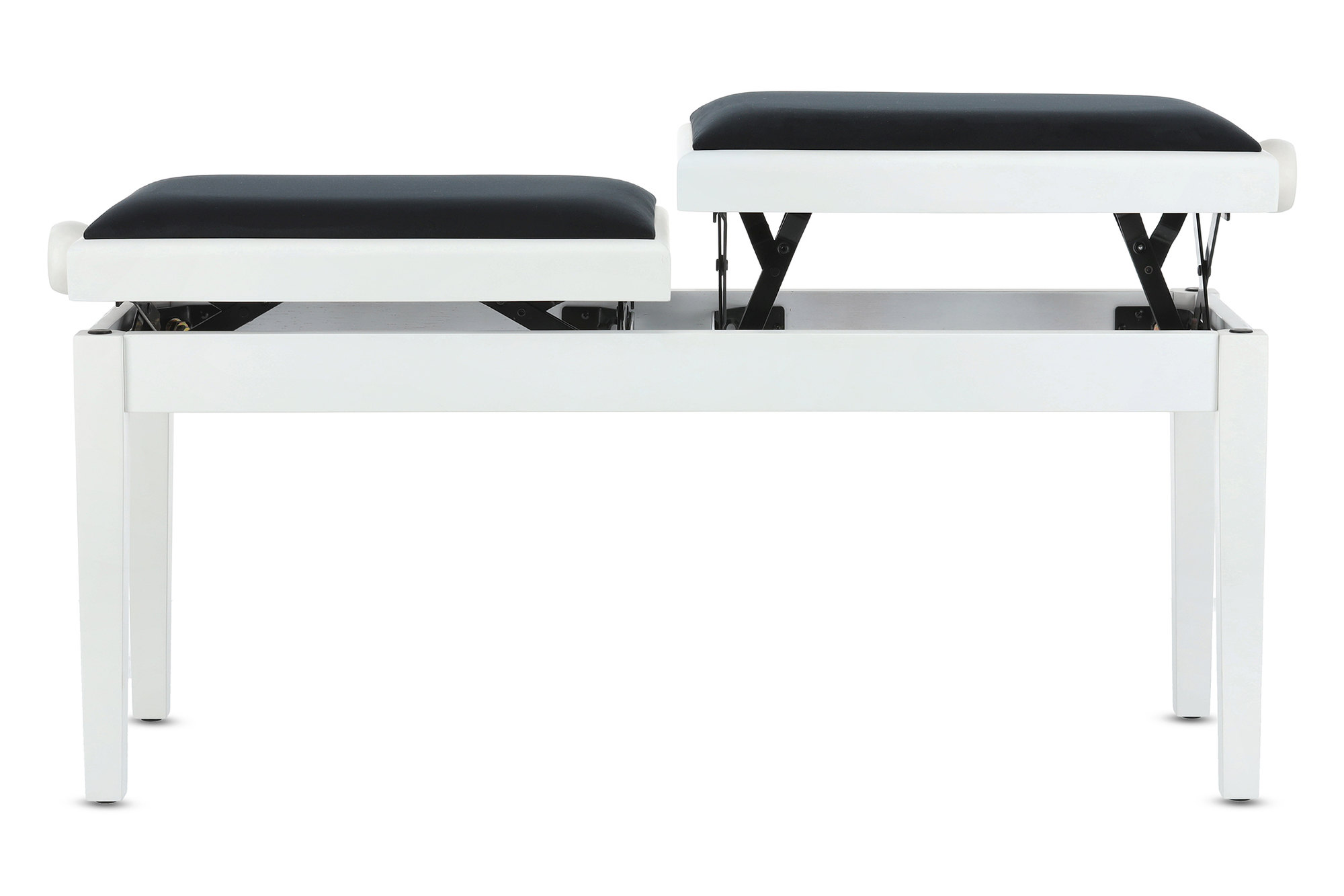 Gewa Banquette Piano Deluxe Double Blanc Mat - Banquette Clavier - Variation 6
