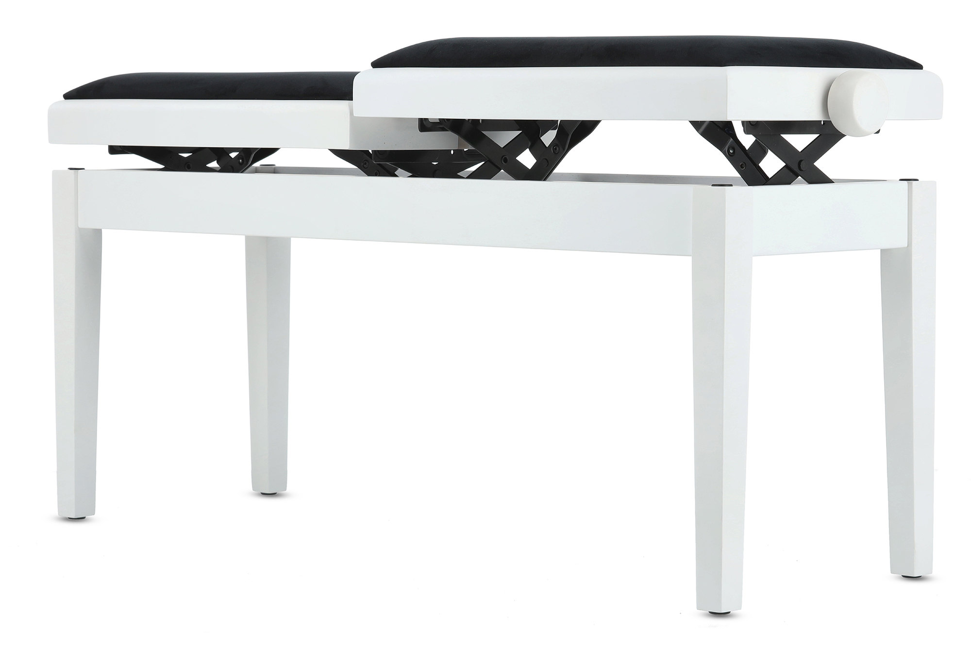 Gewa Banquette Piano Deluxe Double Blanc Mat - Banquette Clavier - Variation 7