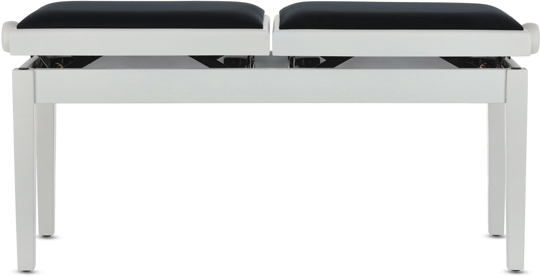 Gewa Banquette Piano Deluxe Double Blanc Mat - Banquette Clavier - Main picture