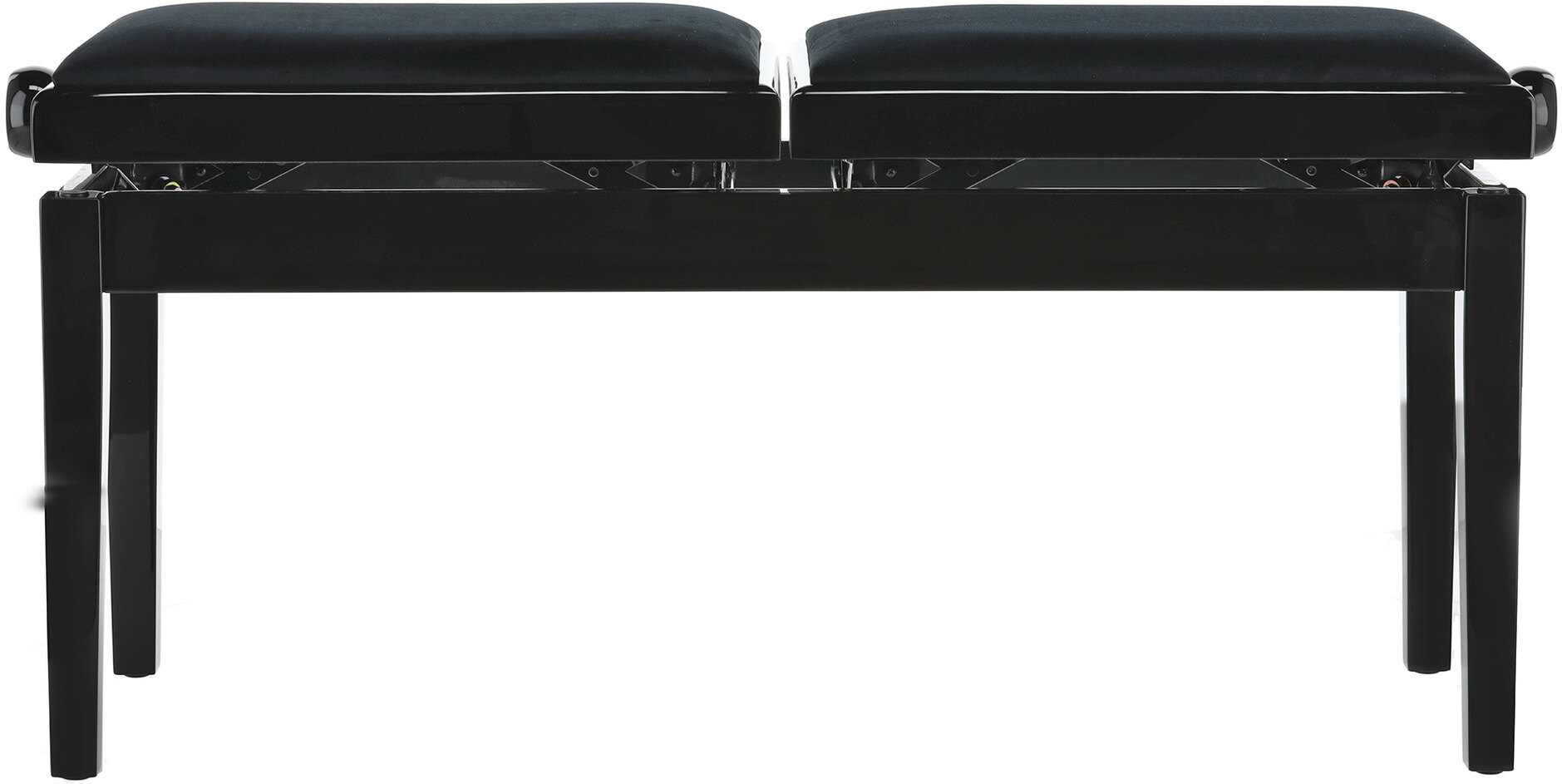 Gewa Banquette Piano Deluxe Double Noir Brillant - Banquette Clavier - Main picture