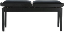 BANQUETTE PIANO DELUXE DOUBLE NOIR MAT