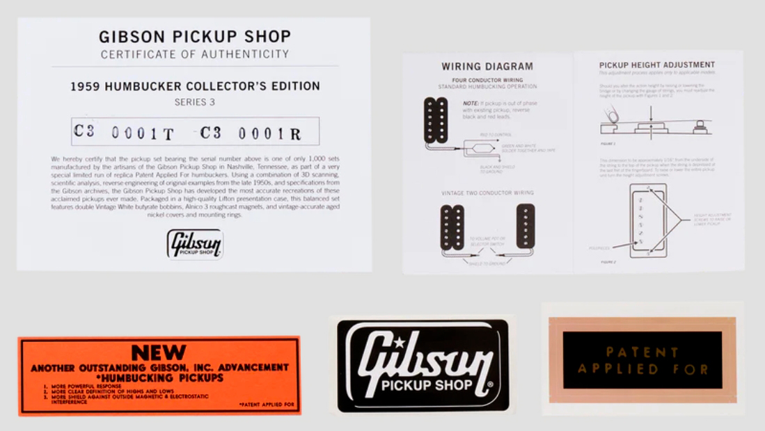 Gibson Collectors Edition 1959 Humbucker Series 3 Pickup Set - Micro Guitare Electrique - Variation 3