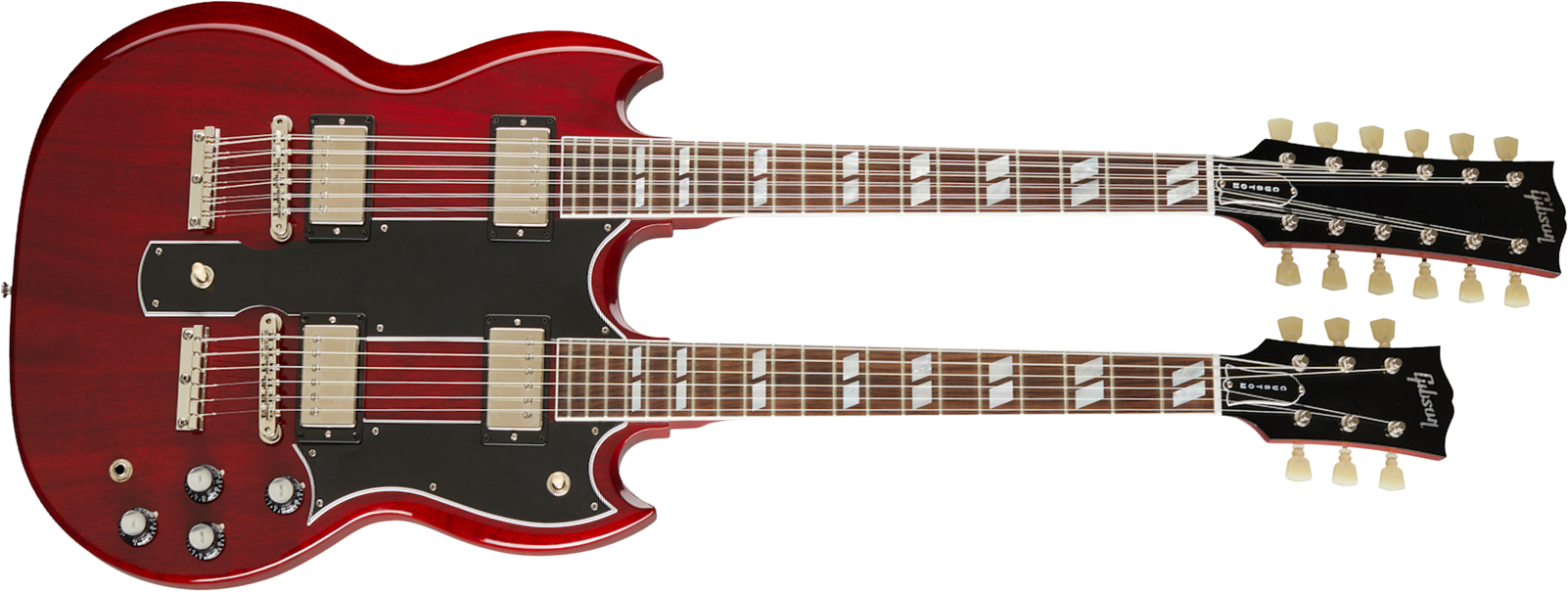 Gibson Custom Shop Eds-1275 Double Neck 2h Ht Rw - Cherry Red - Guitare Électrique Double Manche - Main picture