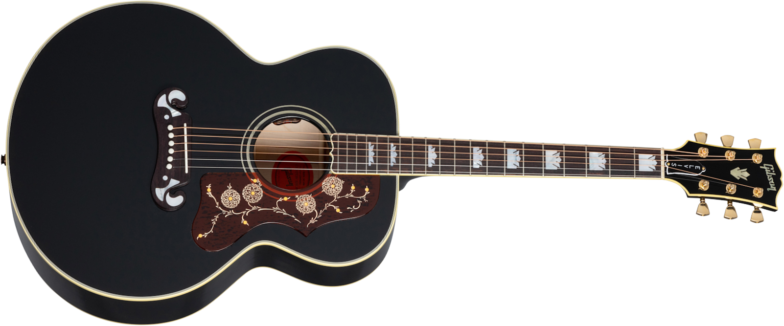 Gibson Custom Shop Elvis Presley Sj-200 Signature Jumbo Epicea Palissandre Rw - Ebony - Guitare Acoustique - Main picture