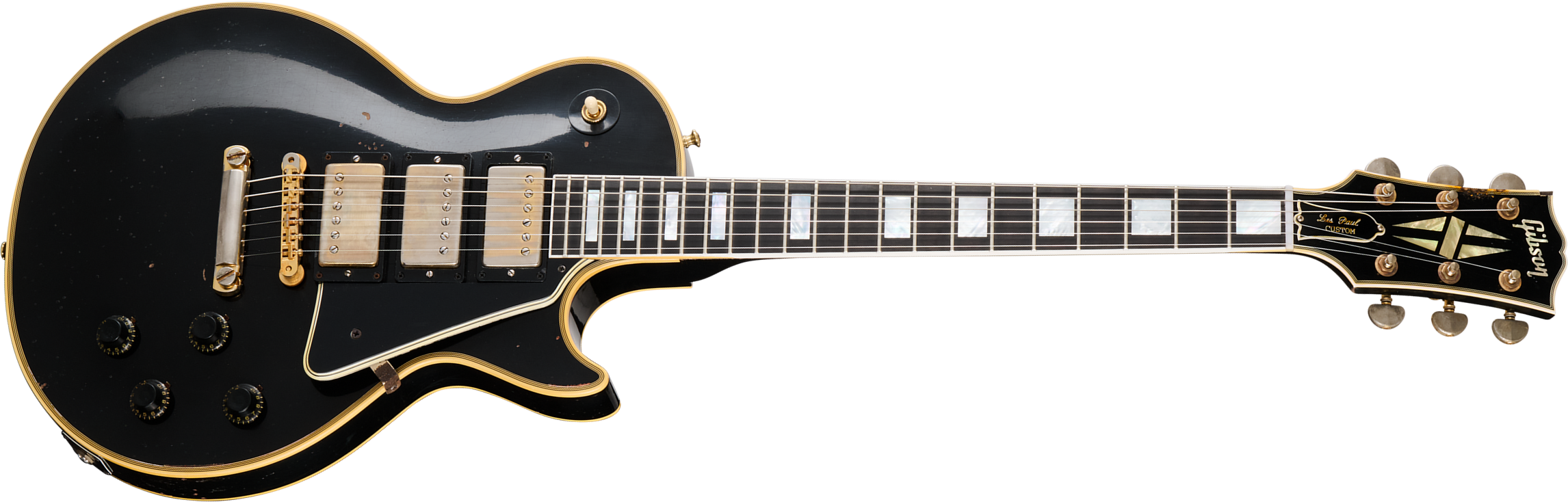 Gibson Custom Shop Eric Clapton Les Paul Custom 1958 Signature 2h Ht Eb #ec027 - Murphy Lab Ebony - Guitare Électrique Single Cut - Main picture