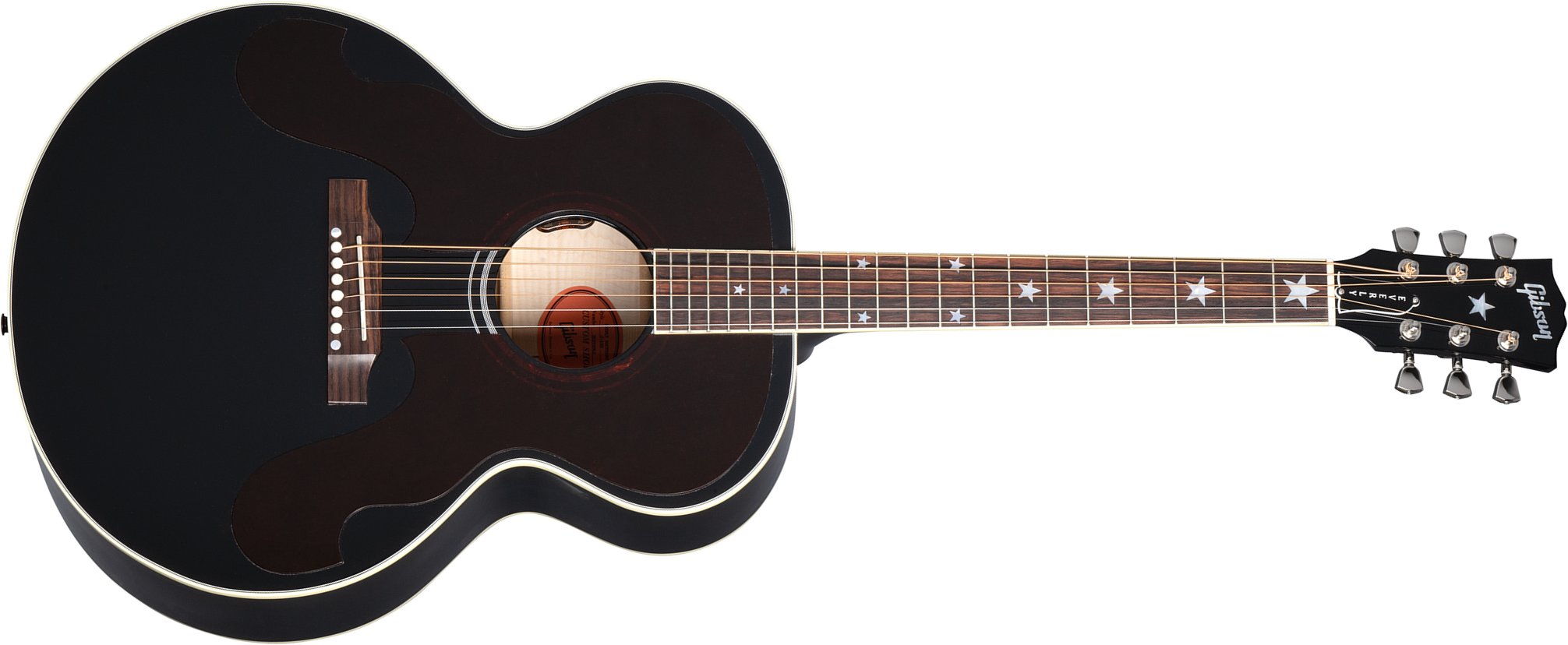 Gibson Custom Shop Everly Brothers J-180 Signature Jumbo Epicea Erable Rw - Ebony - Guitare Electro Acoustique - Main picture
