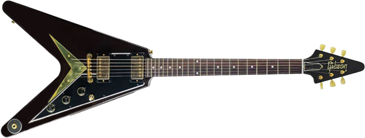 Gibson Custom Shop Flying V 1958 Mahogany Reissue 2h Ht Rw - Vos Oxblood - Guitare Électrique RÉtro Rock - Main picture