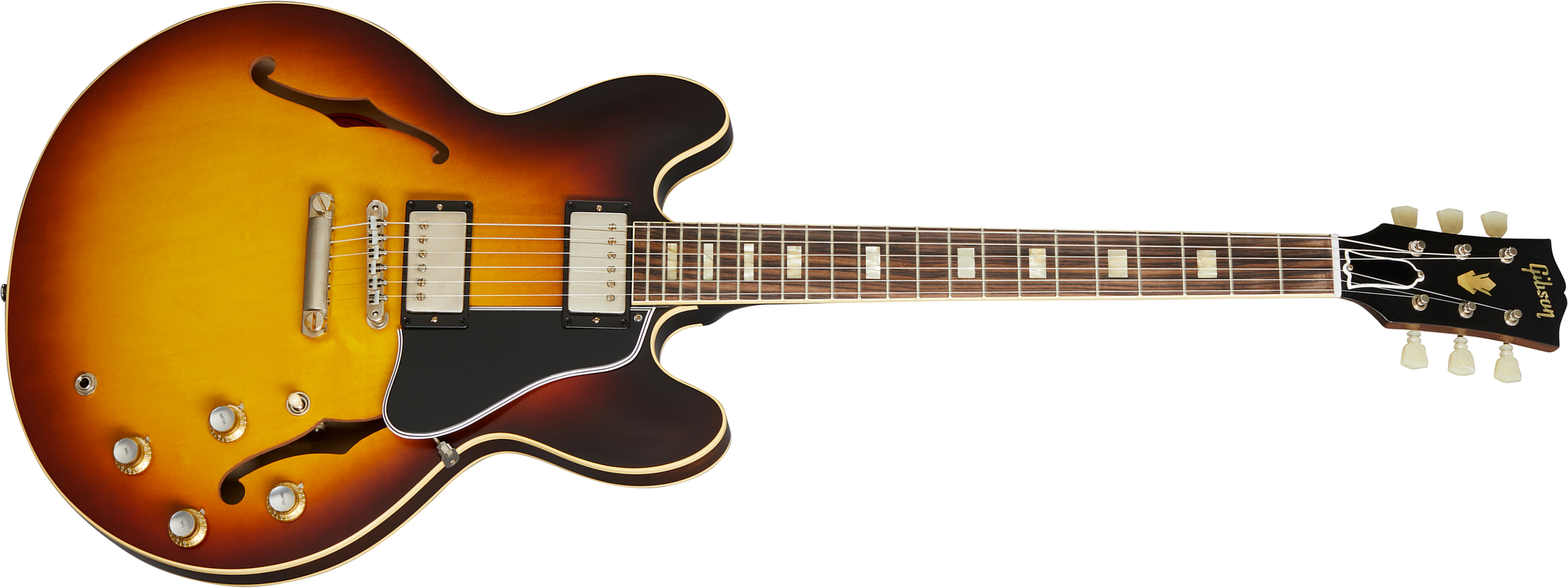 Gibson Custom Shop Historic Es-335 Reissue 1964 2h Ht Rw - Vos Vintage Burst - Guitare Électrique 1/2 Caisse - Main picture