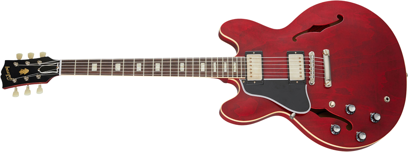Gibson Custom Shop Historic Es-335 Reissue 1964 Lh Gaucher 2h Ht Rw - Vos Sixties Cherry - Guitare Électrique Gaucher - Main picture