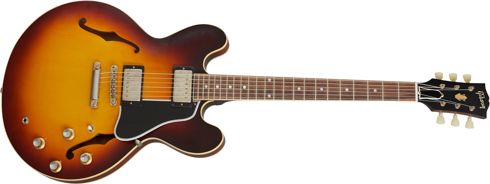 Gibson Custom Shop Historic Es335 Reissue 1961 2h Ht Rw - Vos Vintage Burst - Guitare Électrique 1/2 Caisse - Main picture