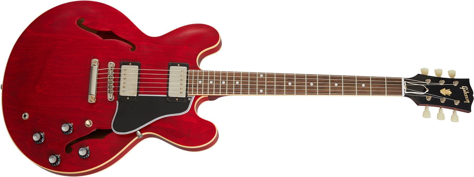 Gibson Custom Shop Historic Es335 Reissue 1961 2h Ht Rw - Vos Sixties Cherry - Guitare Électrique 1/2 Caisse - Main picture