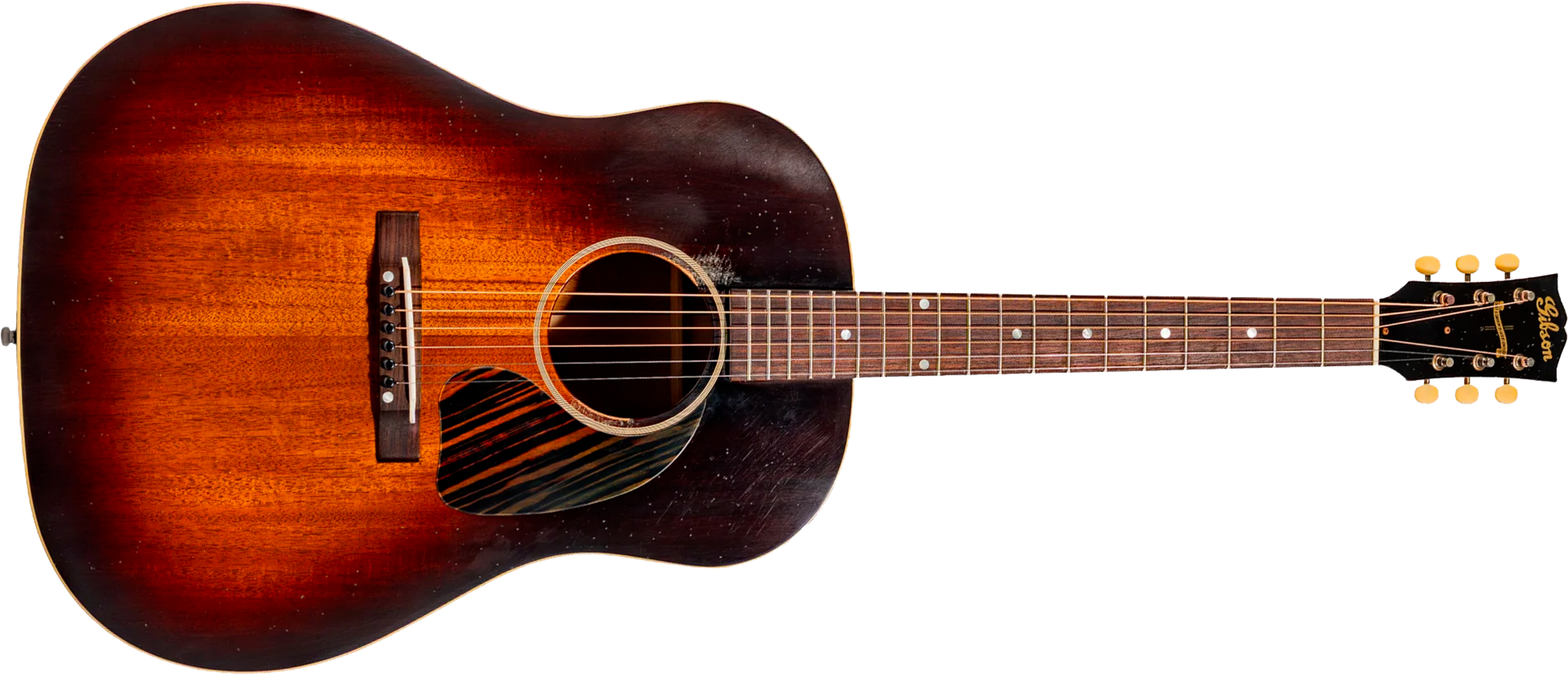 Gibson Custom Shop J45 1942 All Mahogany Greatest Hits Dreadnought Tout Acajou Rw - Murphy Lab Light Aged Vintage Sunburst - Guitare Folk - Main pictu