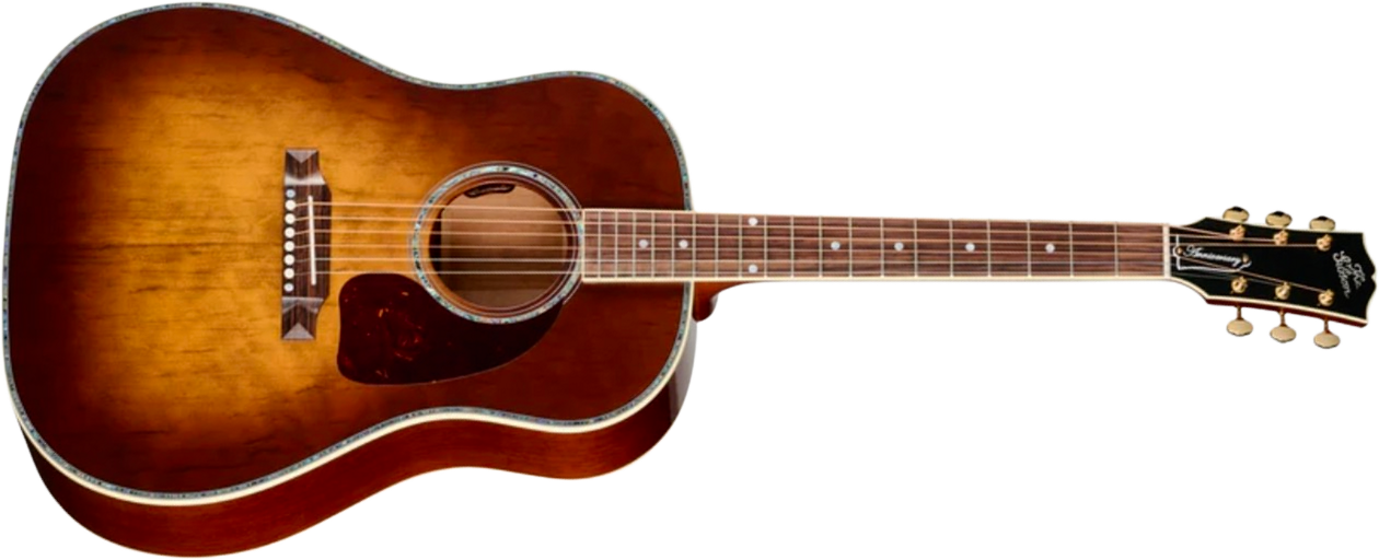 Gibson Custom Shop J45 Ann. Ltd Dreadnought Epicea Palissandre Rw - Cremona Burst - Guitare Folk - Main picture