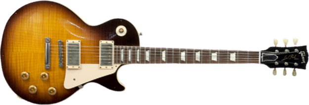 Gibson Custom Shop Les Paul 1960 Reissue 2h Ht Rw - Heavy Aged Bourbon Burst - Guitare Électrique Single Cut - Main picture