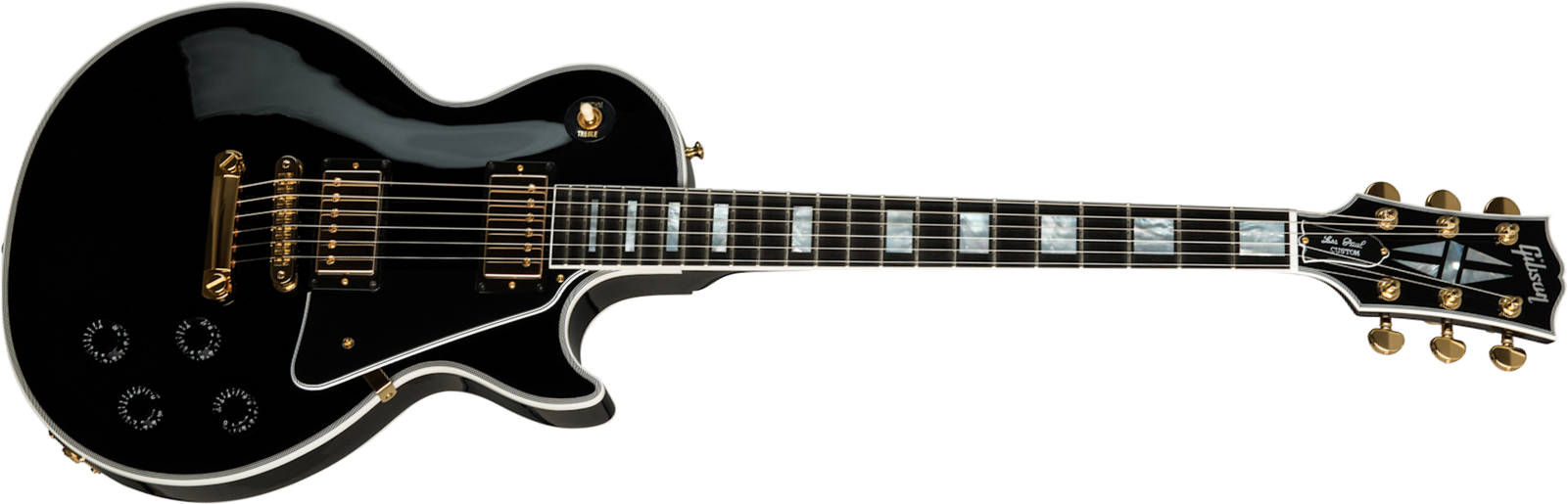 Gibson Custom Shop Les Paul Custom 2019 2h Ht Eb - Ebony - Guitare Électrique Single Cut - Main picture