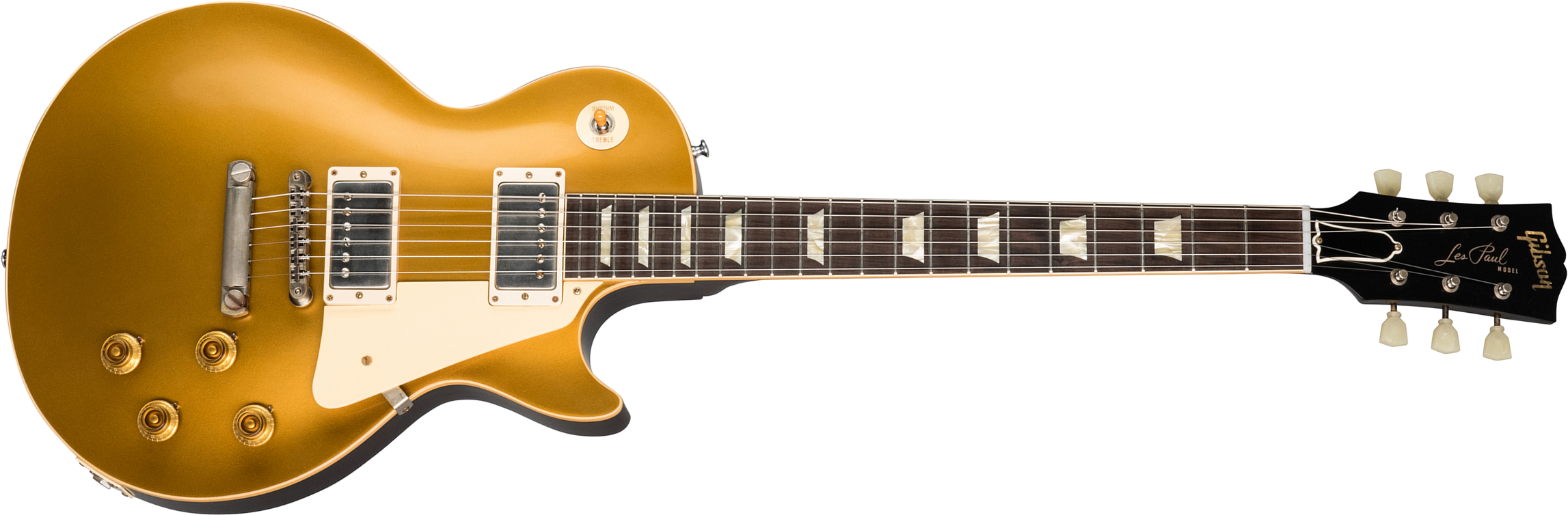 Gibson Custom Shop Les Paul Goldtop 1957 Reissue 2019 2h Ht Rw - Vos Double Gold With Dark Back - Guitare Électrique Single Cut - Main picture