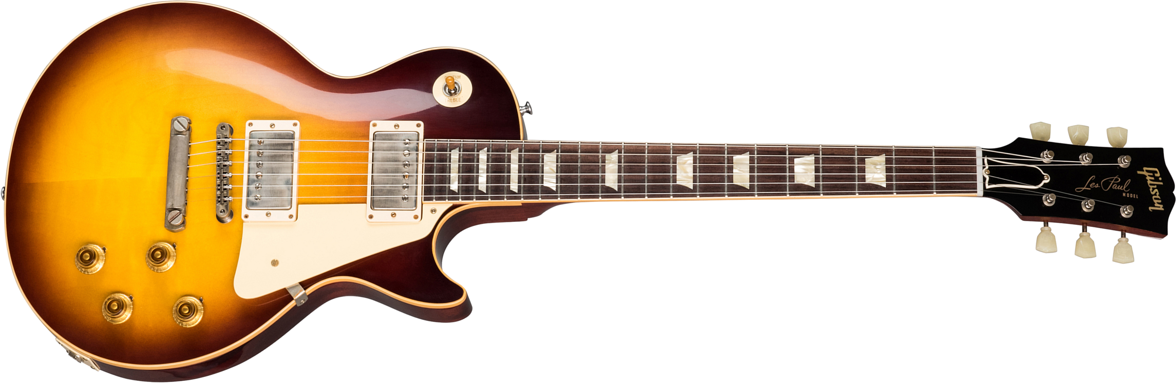 Gibson Custom Shop Les Paul Standard 1958 Reissue 2019 2h Ht Rw - Vos Bourbon Burst - Guitare Électrique Single Cut - Main picture