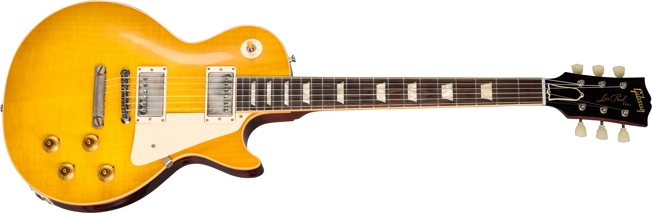 Gibson Custom Shop Les Paul Standard 1958 Reissue 2019 2h Ht Rw - Vos Lemon Burst - Guitare Électrique Single Cut - Main picture