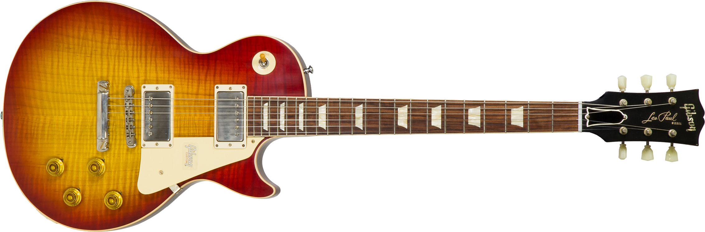 Gibson Custom Shop Les Paul Standard 1958 Reissue 2019 2h Ht Rw #89782 - Vos Washed Cherry Sunburst - Guitare Électrique Single Cut - Main picture