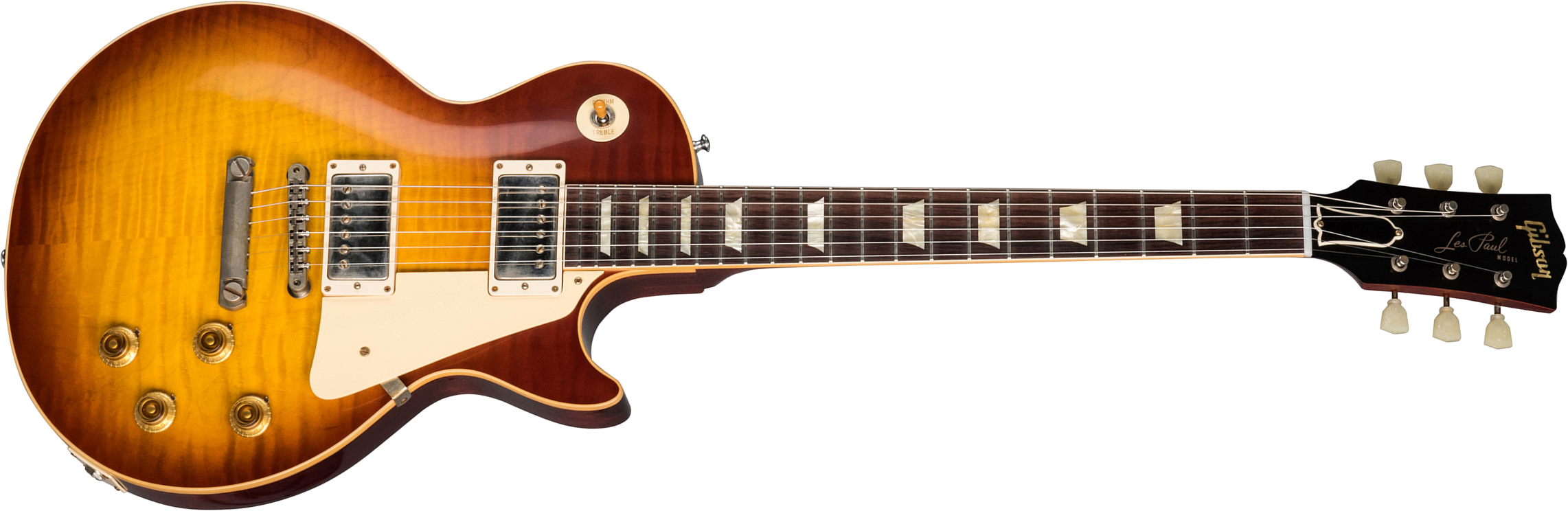 Gibson Custom Shop Les Paul Standard 1959 60th Anniversary Indian Rw - Vos Cherry Teaburst - Guitare Électrique Single Cut - Main picture