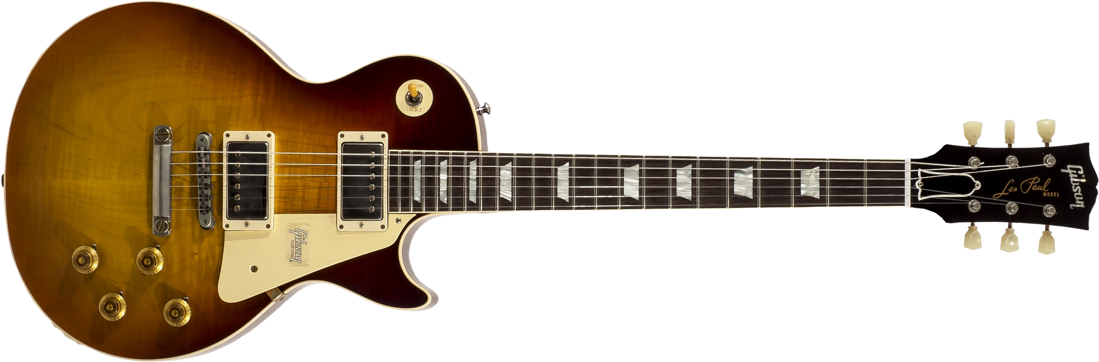 Gibson Custom Shop Les Paul Standard 1959 Reissue 2020 2h Ht Rw - Gloss Dark Bourbon Fade - Guitare Électrique Single Cut - Main picture